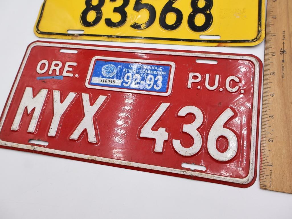 70's and 90's Oregon Public Utility License Plate - 3