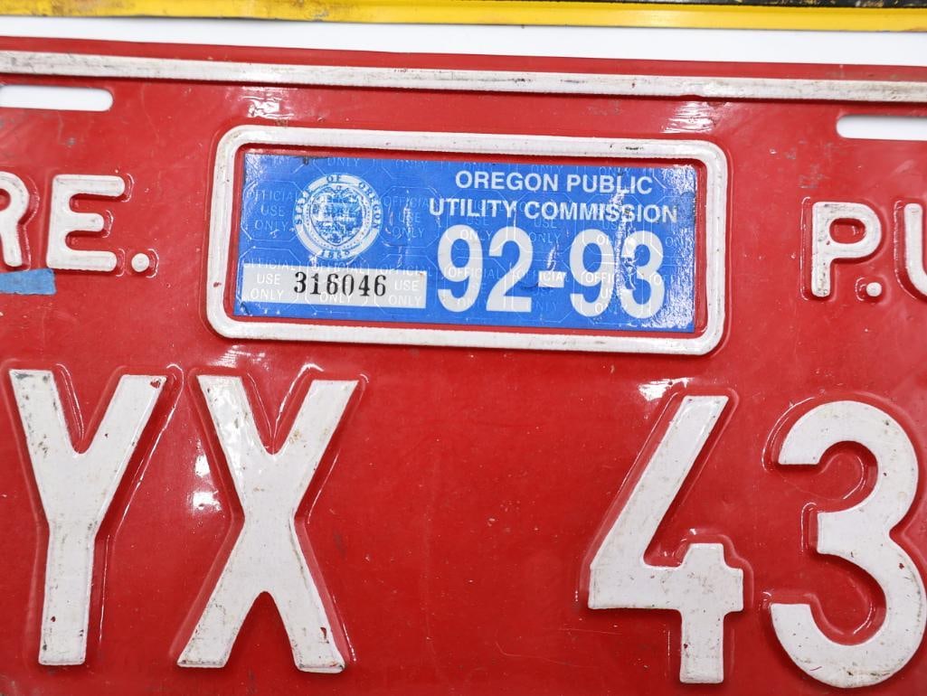 70's and 90's Oregon Public Utility License Plate - 4