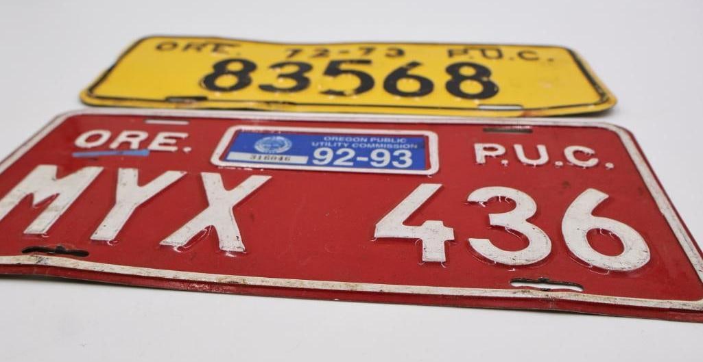 70's and 90's Oregon Public Utility License Plate - 5