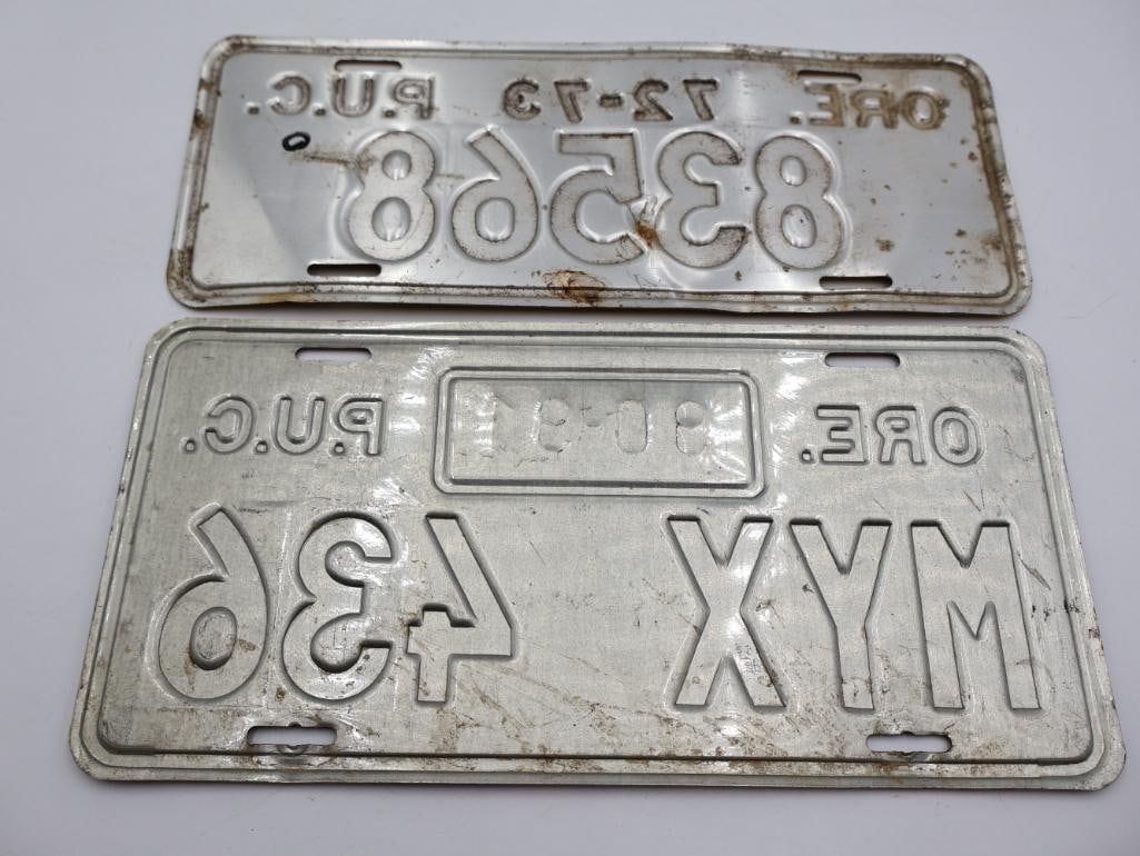 70's and 90's Oregon Public Utility License Plate - 6