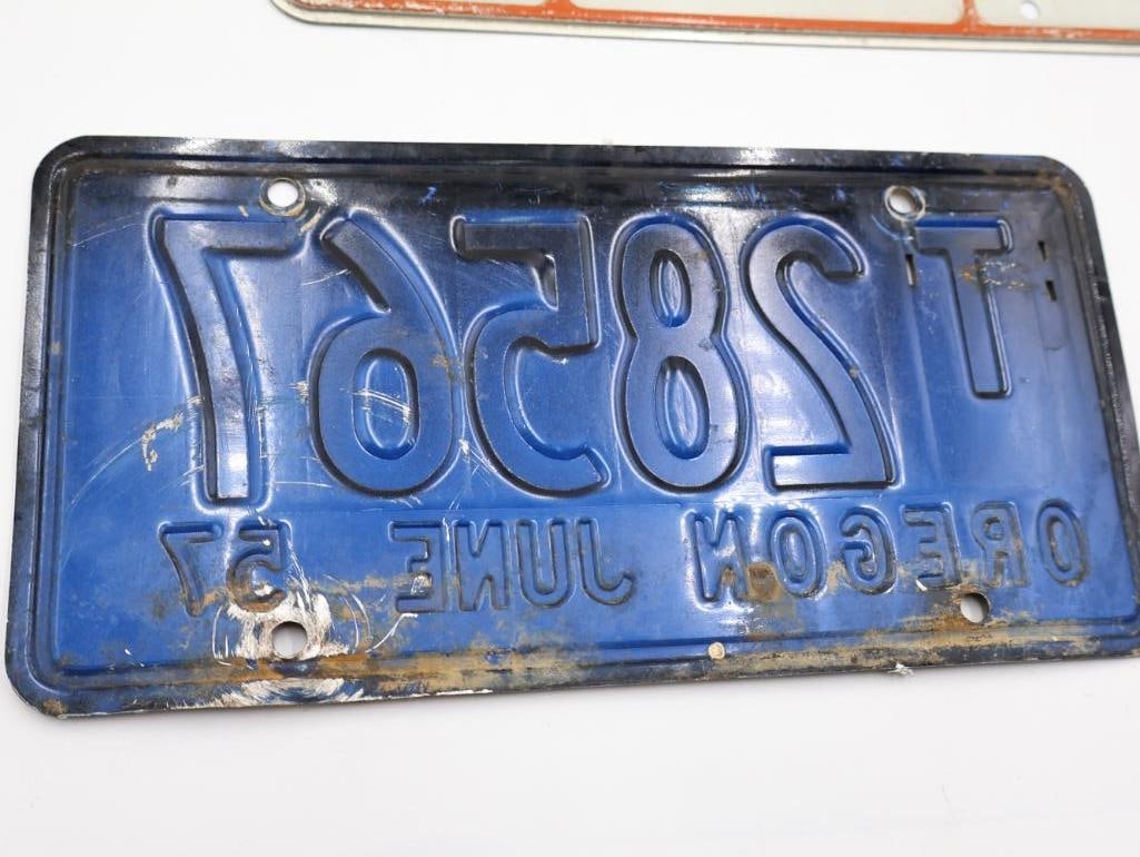 Three Vintage Oregon License Plates - 5