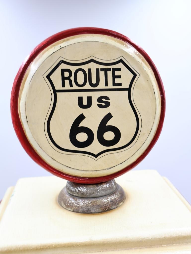 Route 66 Gas Pump Wooden Cabinet - 2