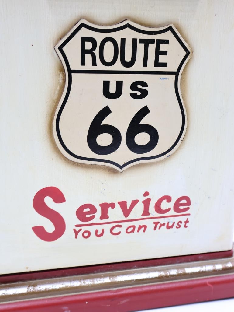 Route 66 Gas Pump Wooden Cabinet - 4