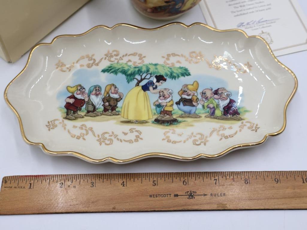 Two Lenox Disney Snow White Fine Ivory China - 2