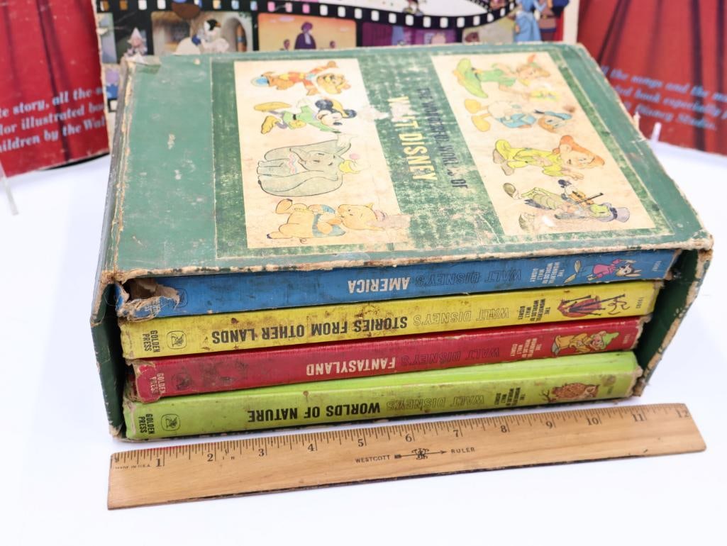 Vintage Disney Book Set and Vinyl Records - 2