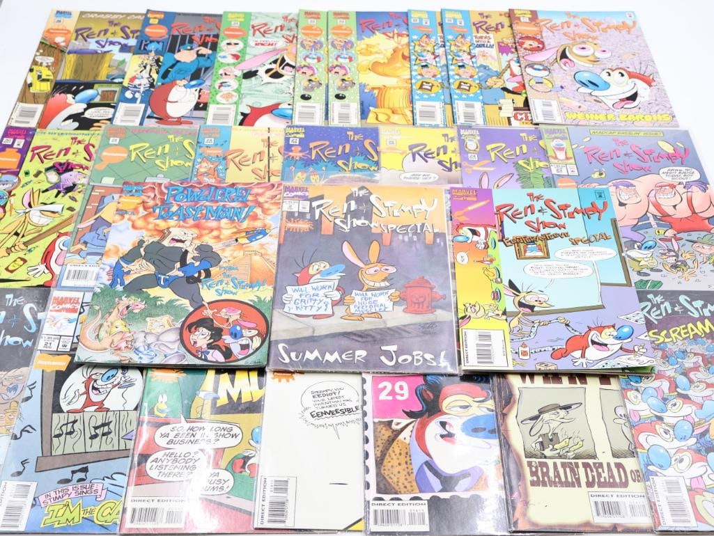 Large Collection of Nickelodeon The Ren and Stimpy Show Comics: Nickelodeon's The Ren and Stimpy Show comic adaption by Marvel Comics