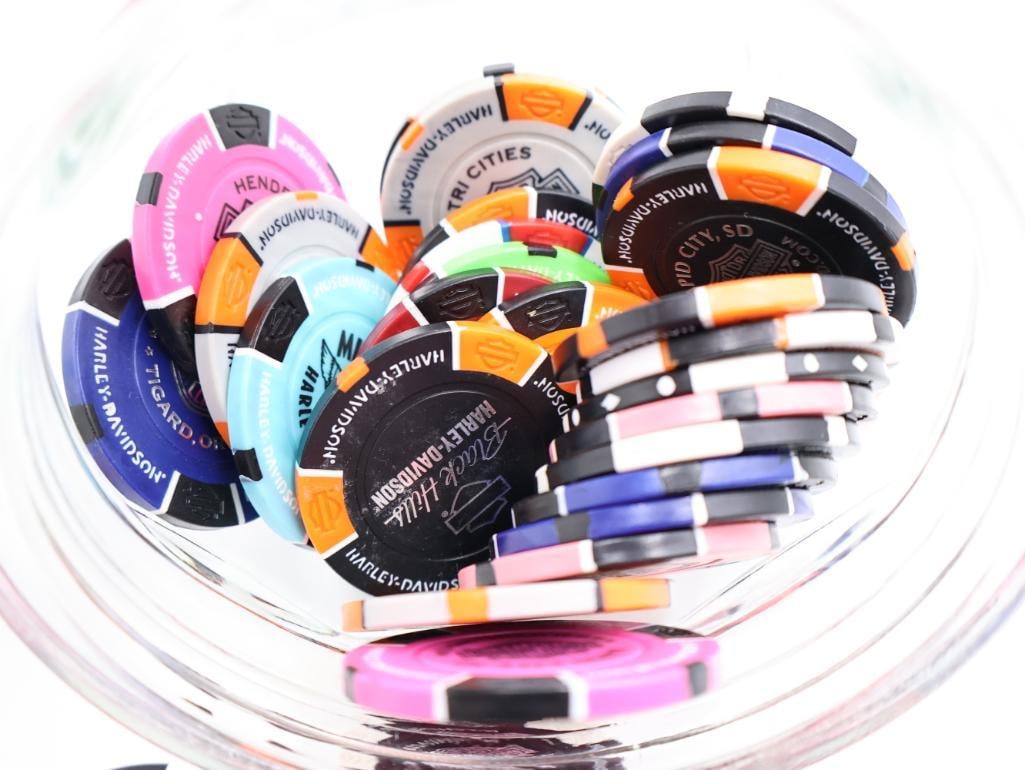 Jarr of Harley Davidson Dealership Poker Chips - 5