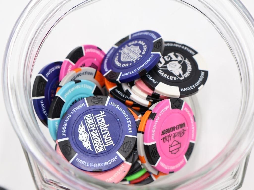 Jarr of Harley Davidson Dealership Poker Chips - 6