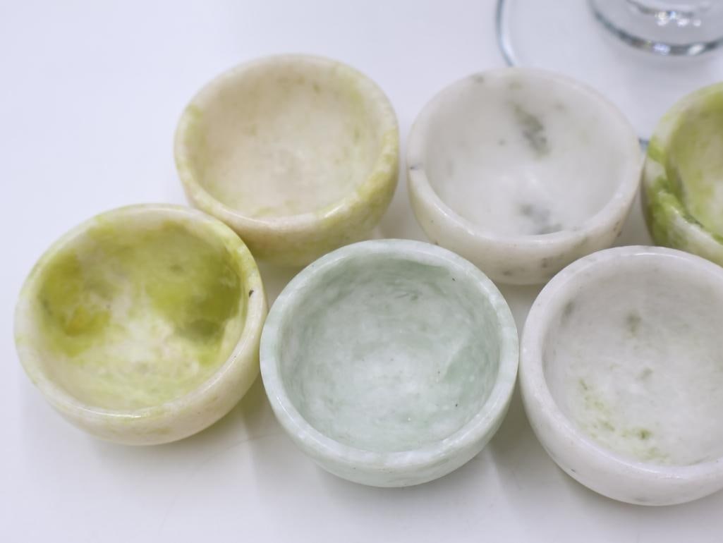 Set of Stone Cups and Stone Orbs - 6