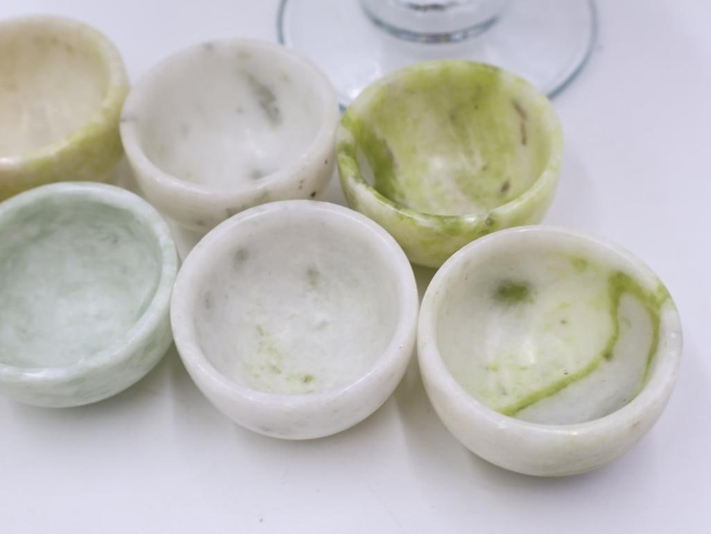Set of Stone Cups and Stone Orbs - 7