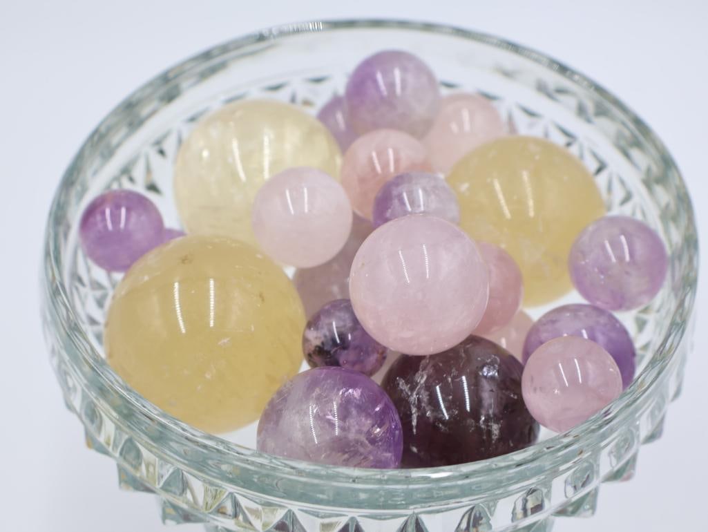 Set of Stone Cups and Stone Orbs - 9