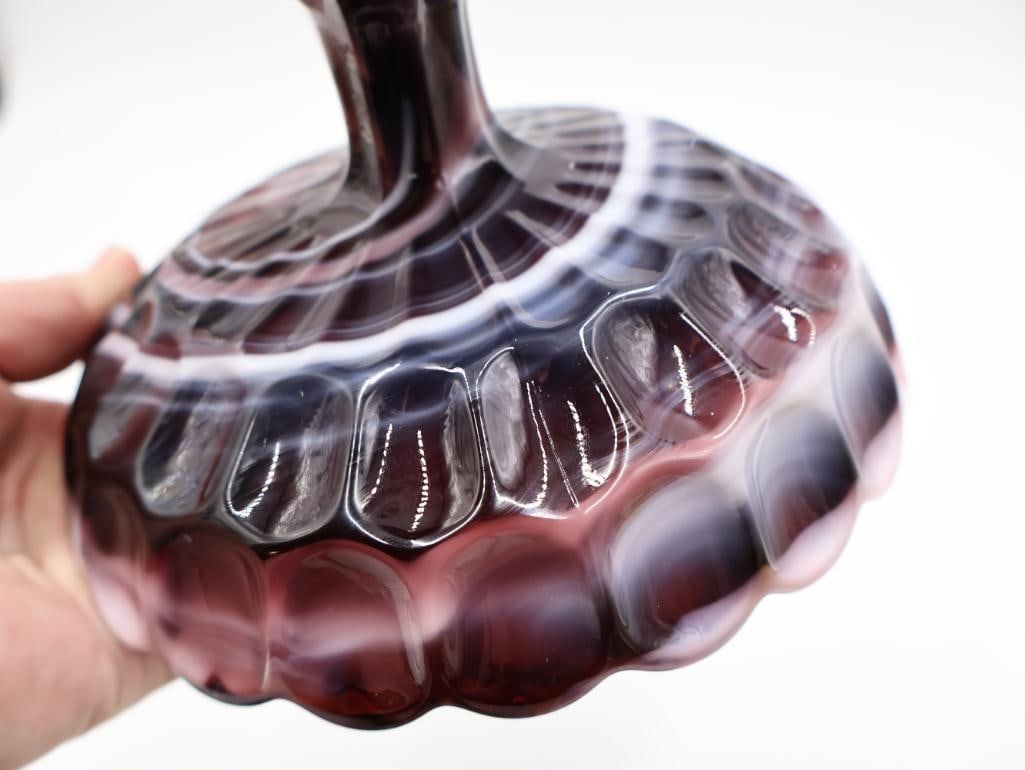 Vintage Slag Glass Compote and Stone Shapes - 14
