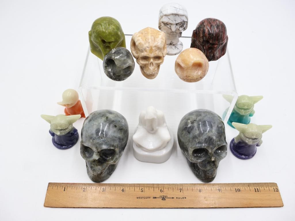 Collection of Pop Culture Carved Stone Figures and Molds - 2