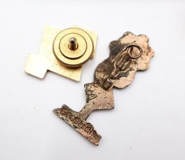 Vintage Belt Buckle and Various Pins - 4
