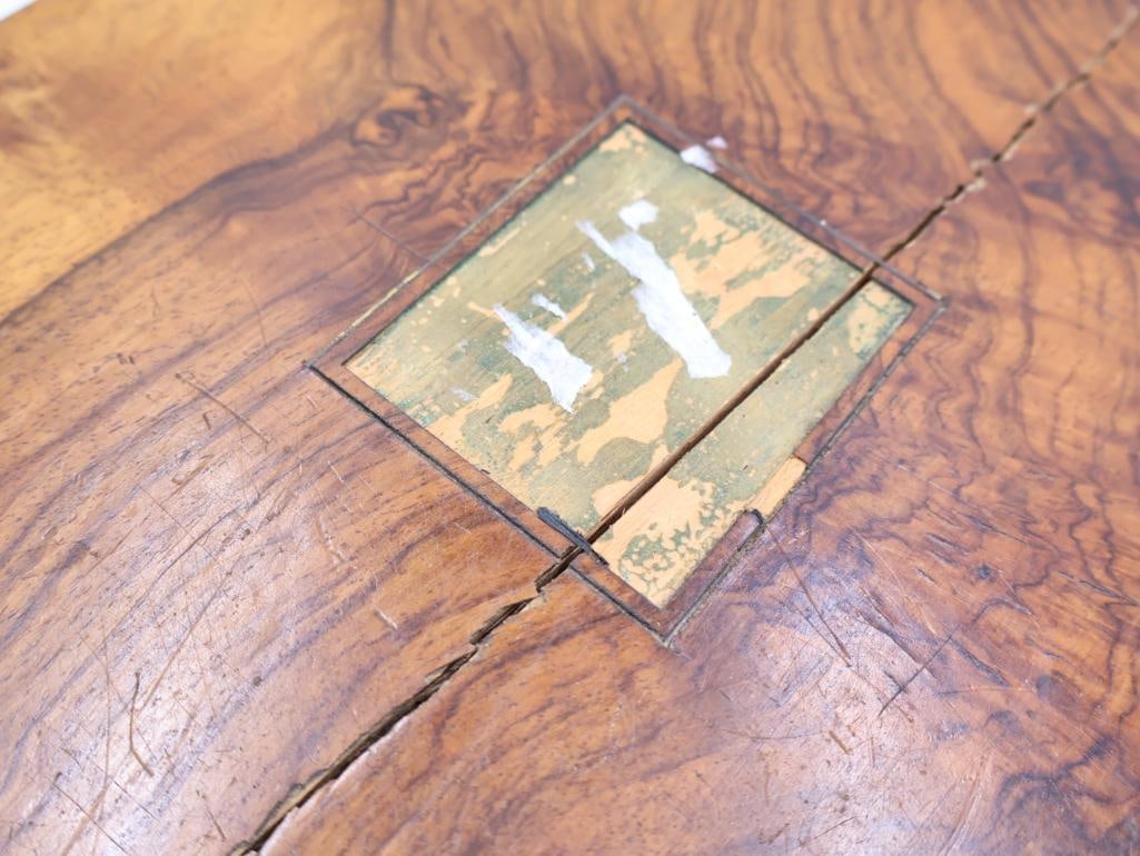 Antique Wood and Brass Writing Desk - 5