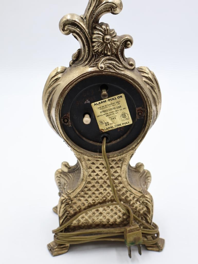 Vintage Electric Gilded Alarm Clock - 5