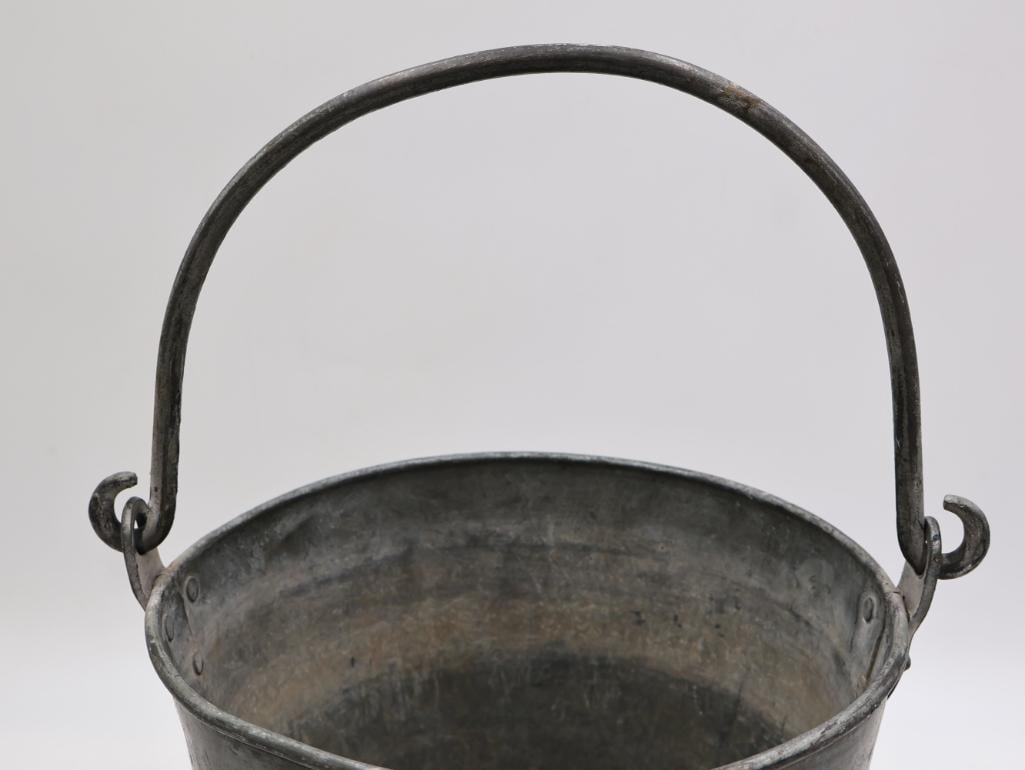Vintage Galvanized Metal Fire Bucket - 3