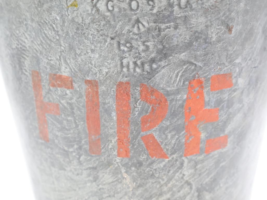 Vintage Galvanized Metal Fire Bucket - 6
