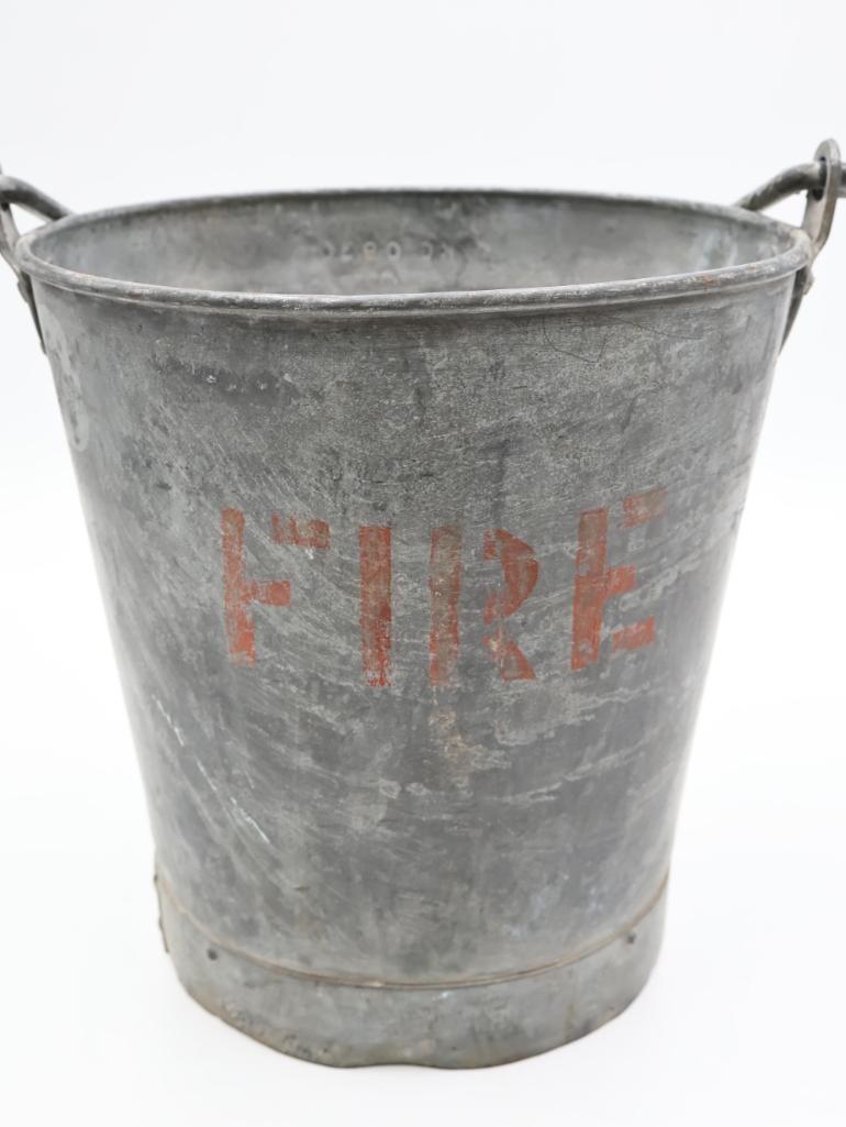 Vintage Galvanized Metal Fire Bucket - 8