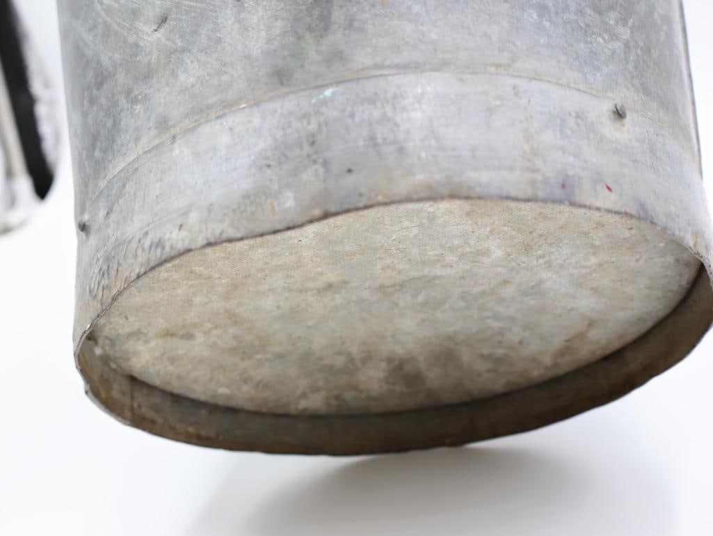 Vintage Galvanized Metal Fire Bucket - 9