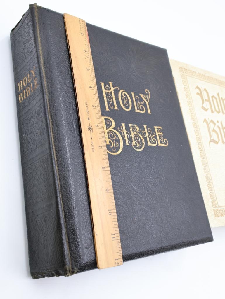Three Vintage Large Holy Bibles - 2
