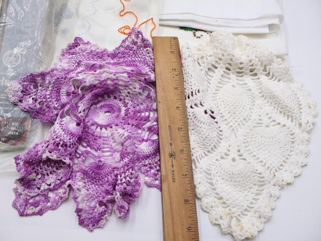 Collection of Vintage Doilies and Embroideries - 2
