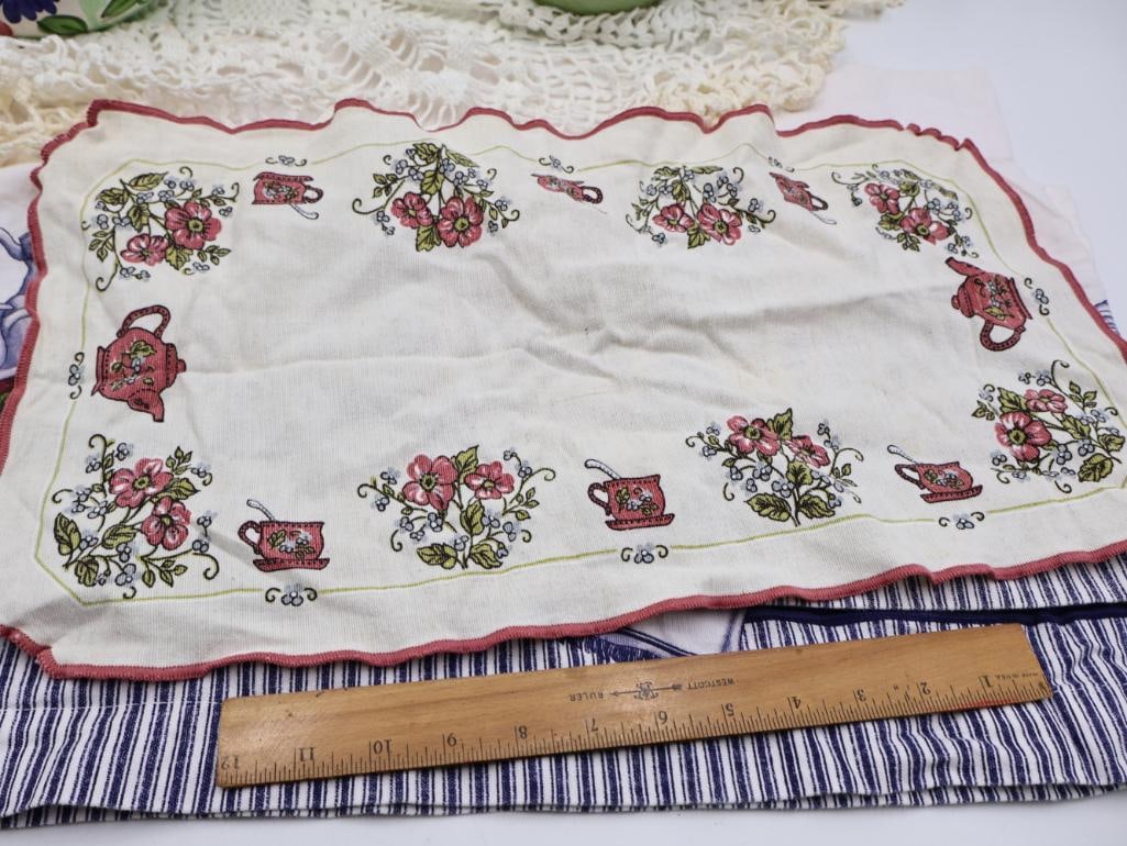Various Teapots and Linens - 3