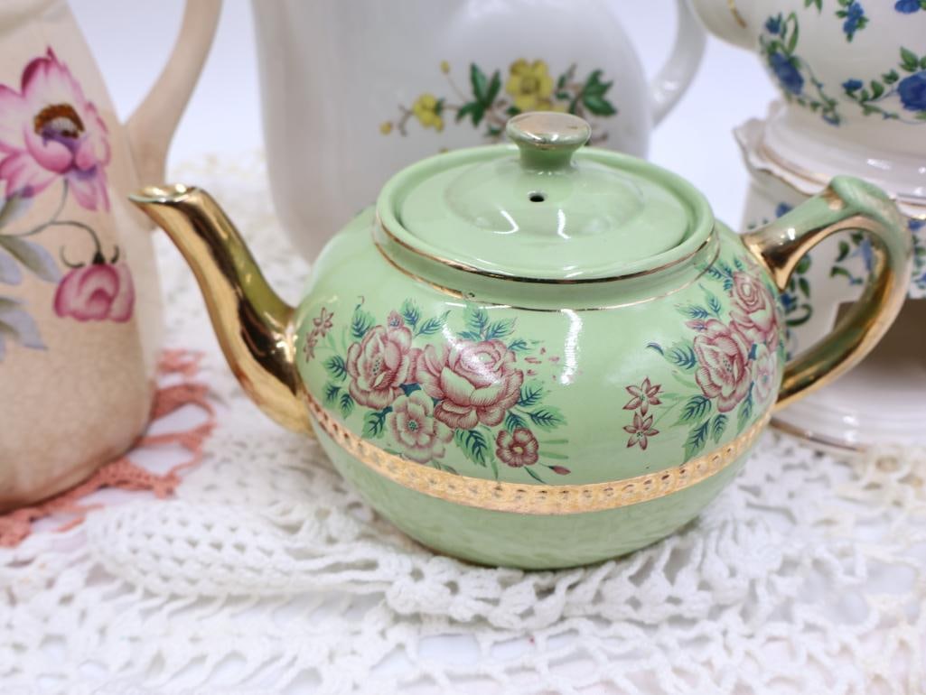 Various Teapots and Linens - 4