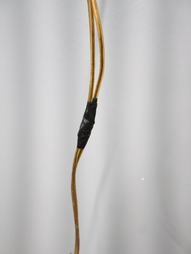 Vintage Multi Hanging Amber Swag Glass Lamp Chandelier - 13