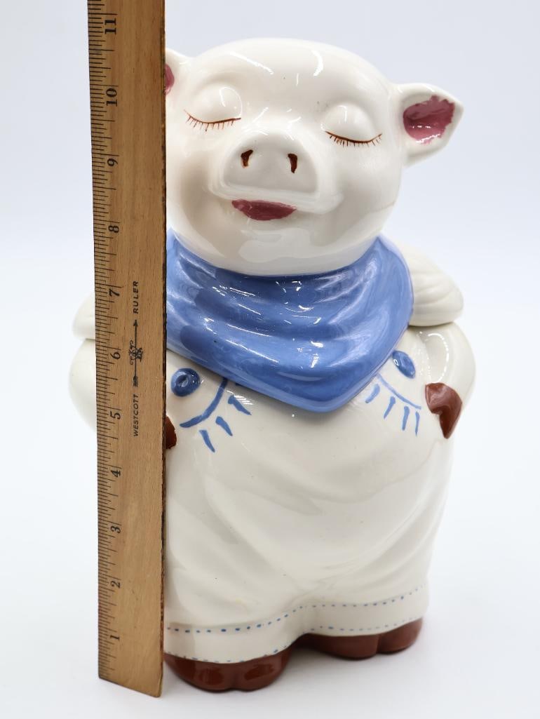 Vintage Shawnee Pottery Smiley Pig Cookie Jar - 2