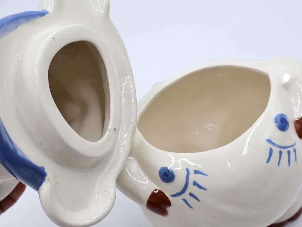 Vintage Shawnee Pottery Smiley Pig Cookie Jar - 6