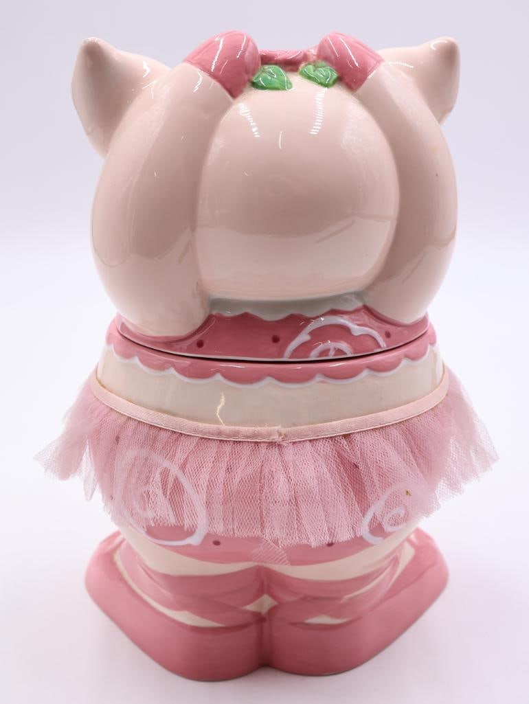 Pink Ballerina Dancing Pig Cookie Jar - 5