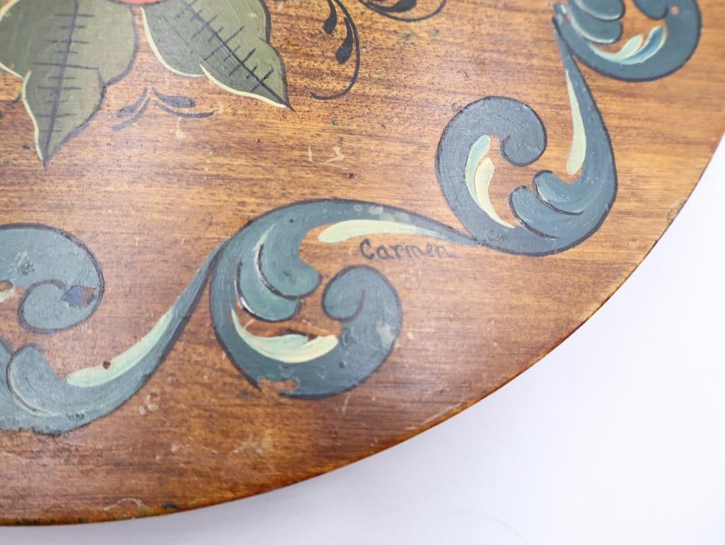 Collection of Vintage Decor Including Hand Painted Lazy Susan - 10