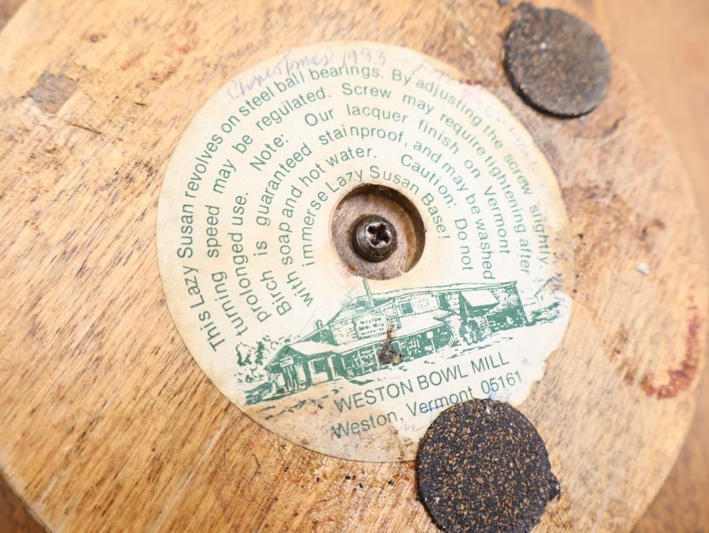 Collection of Vintage Decor Including Hand Painted Lazy Susan - 12