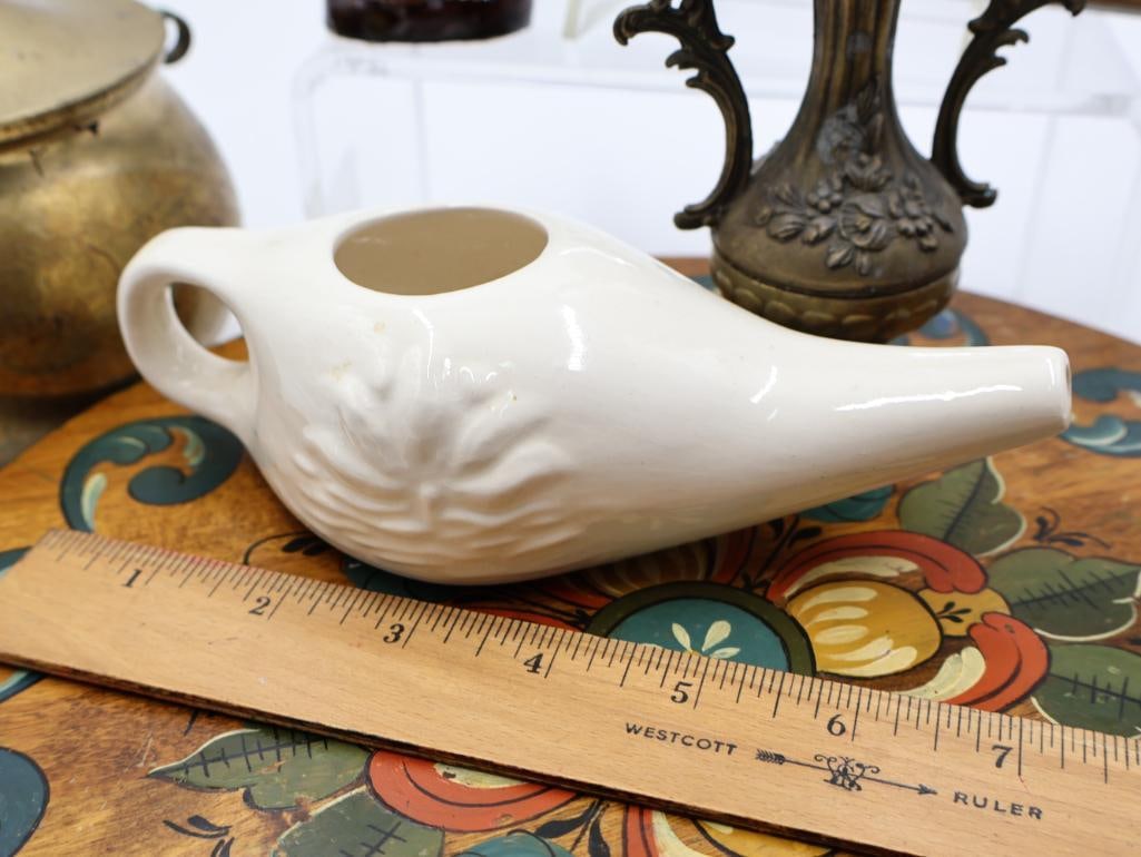 Collection of Vintage Decor Including Hand Painted Lazy Susan - 3