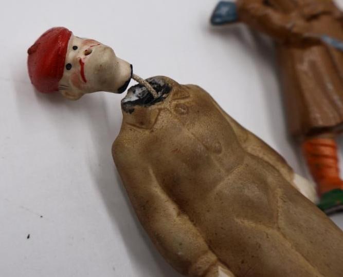 Lead Toy Soldier, Two German Bisque Comic Nodders, War Ration Books and More - 14
