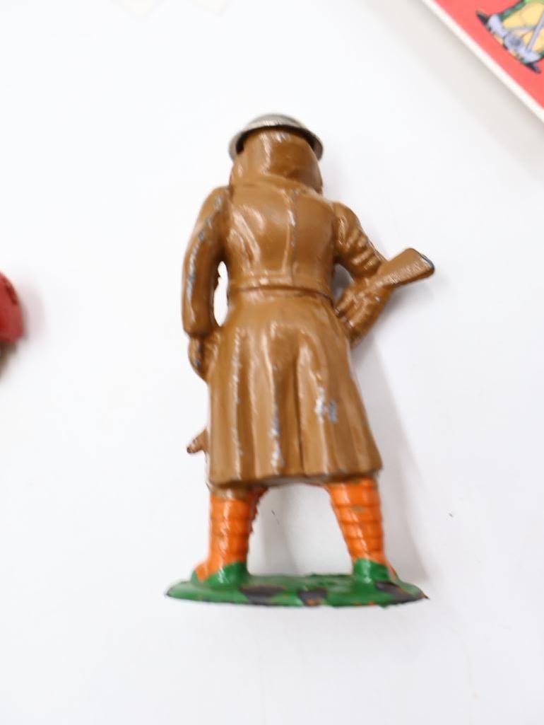 Lead Toy Soldier, Two German Bisque Comic Nodders, War Ration Books and More - 17