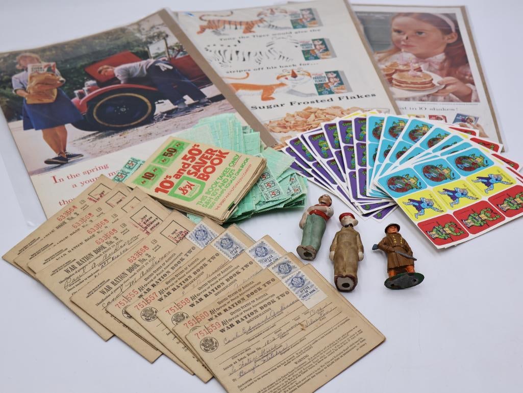 Lead Toy Soldier, Two German Bisque Comic Nodders, War Ration Books and More (1 of 20)