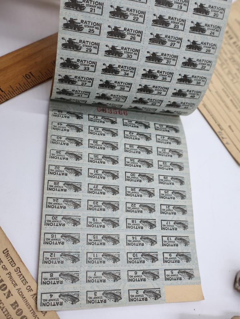 Lead Toy Soldier, Two German Bisque Comic Nodders, War Ration Books and More - 7