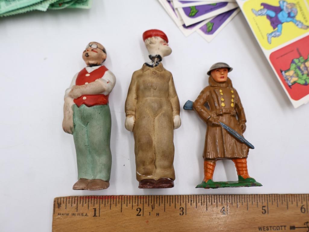 Lead Toy Soldier, Two German Bisque Comic Nodders, War Ration Books and More - 9