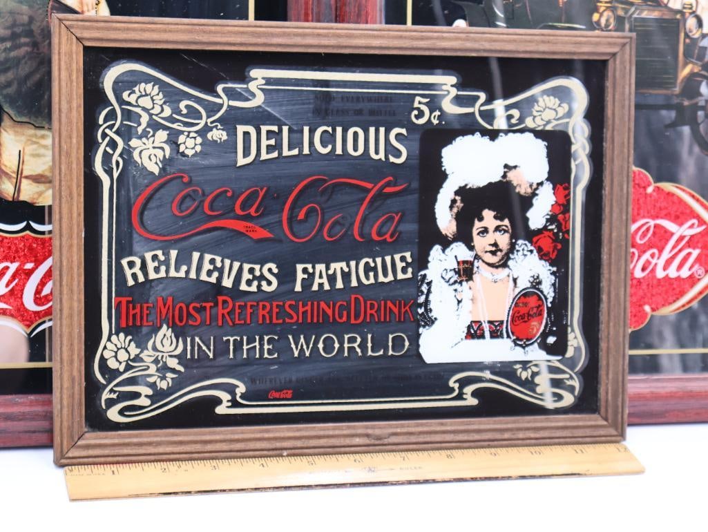 Three Coca-Cola Advertising Mirrors - 3
