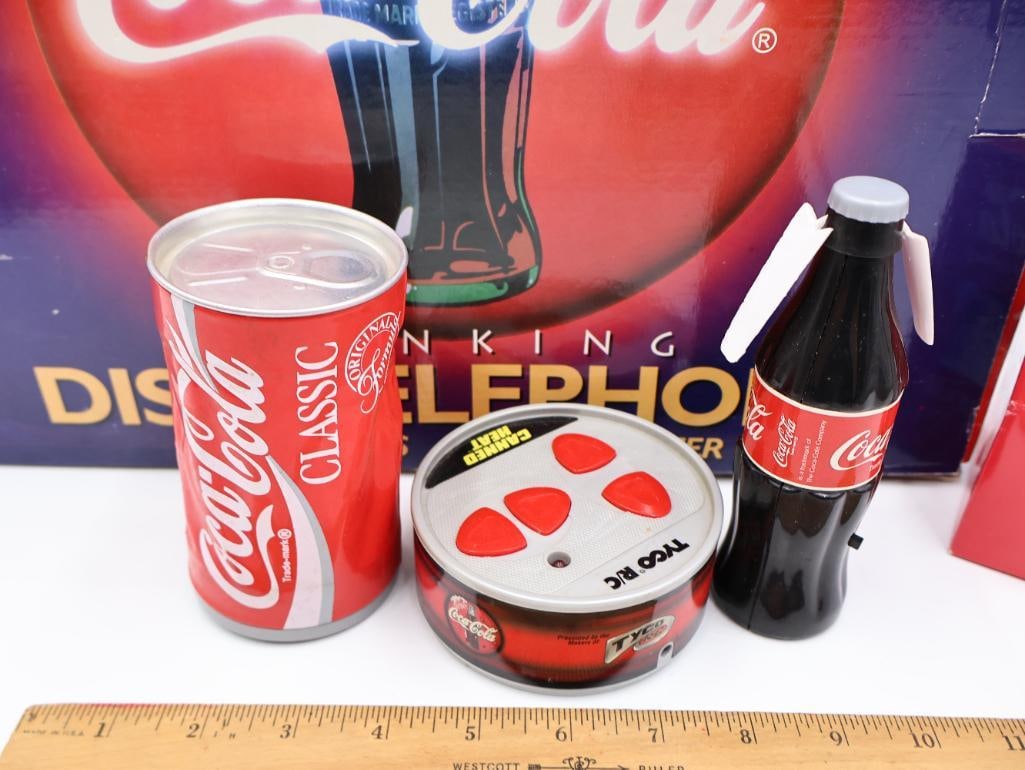 Electronic Coca-Cola Collectables Including Disc Telephone - 5