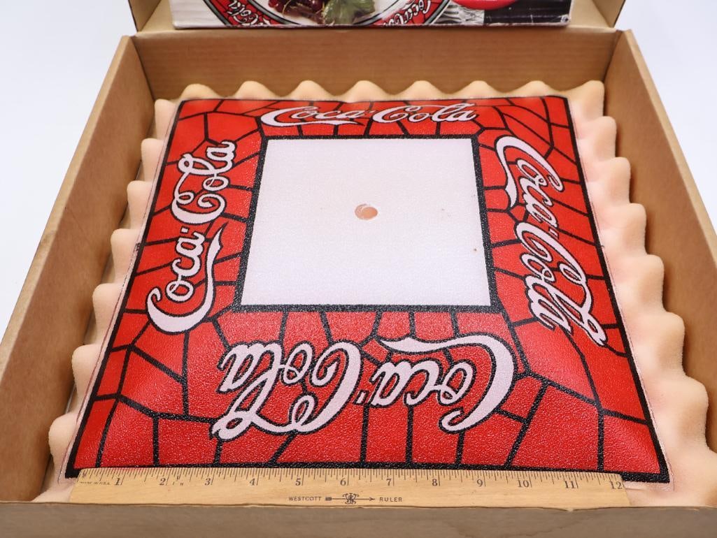 Coca-Cola 'Stained Glass' Lamp Shade and Dish Set - 2