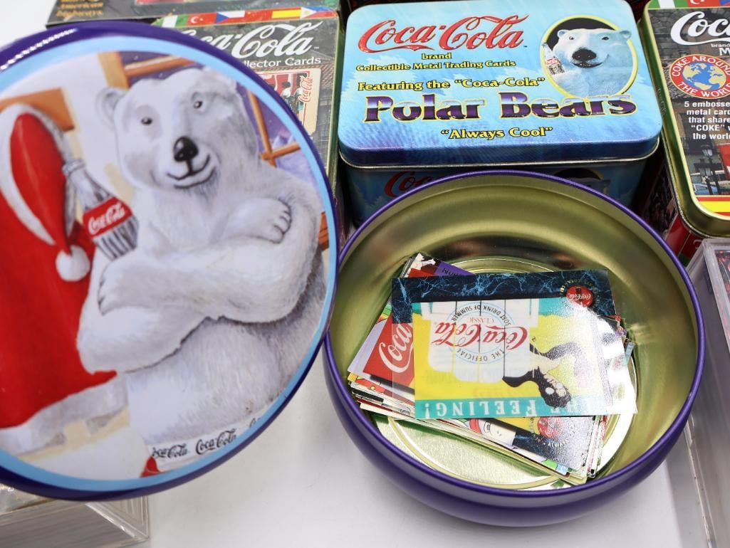 Large Lot of Coca-Cola Trading Cards and Coke Caps - 10