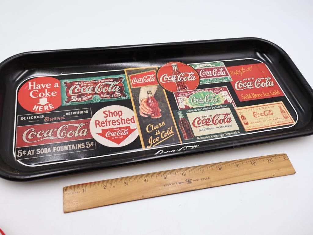 Five Coca-Cola Metal Trays - 10