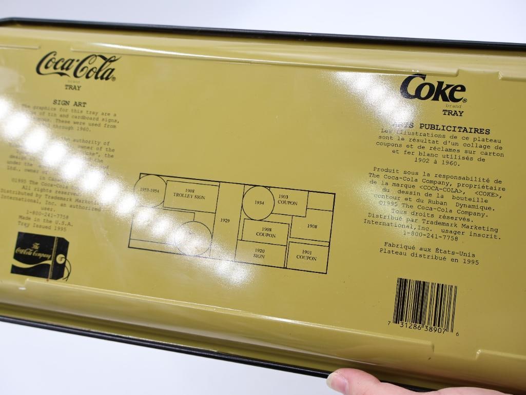 Five Coca-Cola Metal Trays - 11