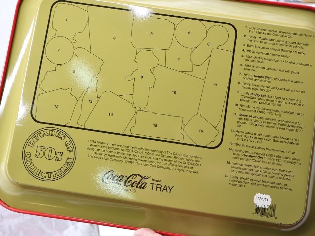Five Coca-Cola Metal Trays - 5