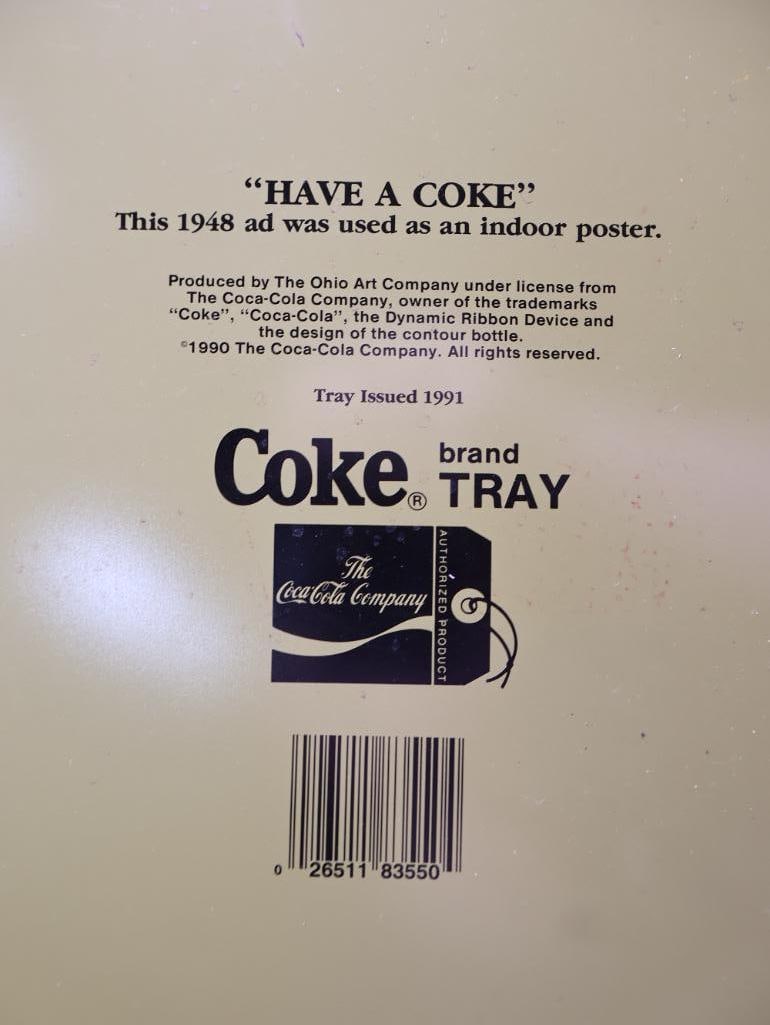 Five Coca-Cola Metal Trays - 7