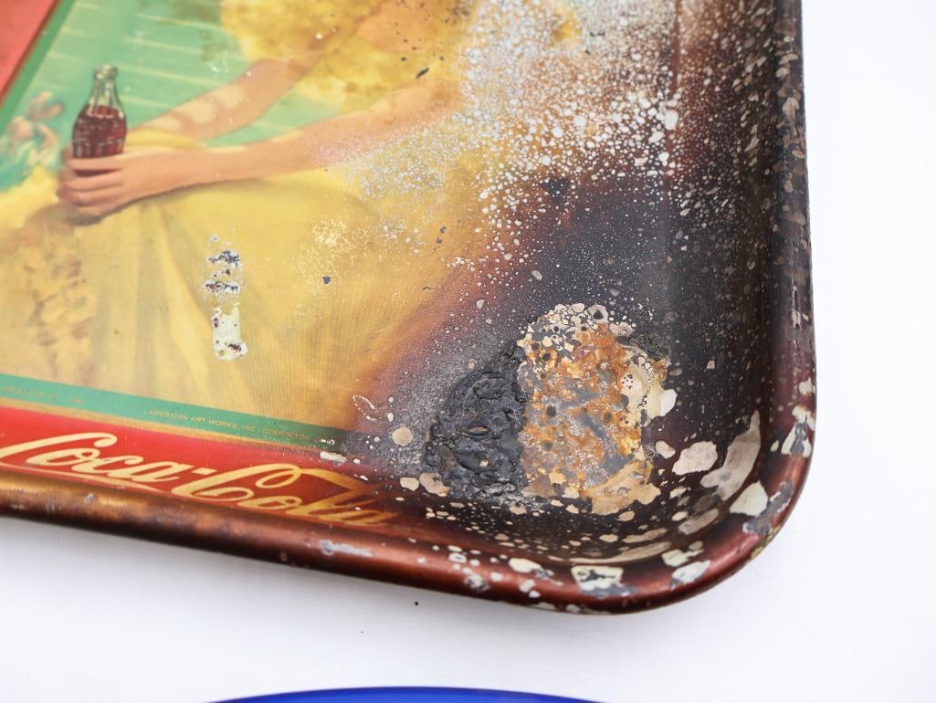 Seven Coca-Cola Metal Trays - 10