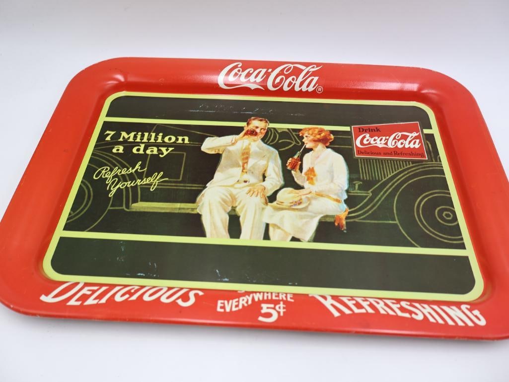 Seven Coca-Cola Metal Trays - 14